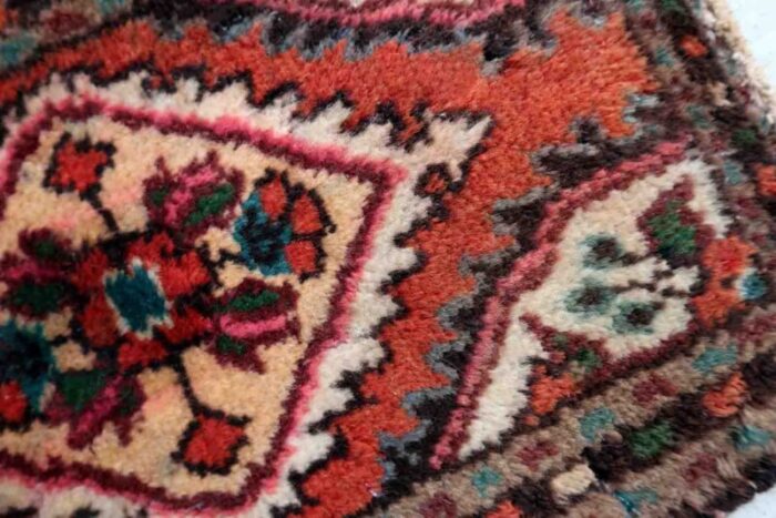 vintage middle eastern hamadan mat 1970s 3 1