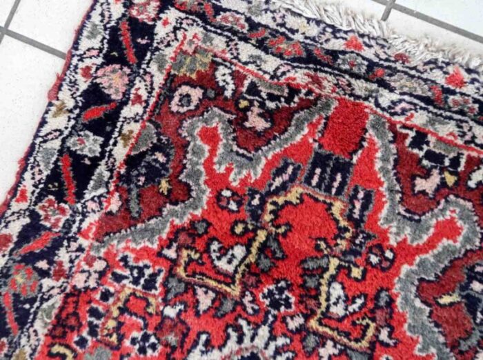 vintage middle eastern hamadan mat 1970s 3