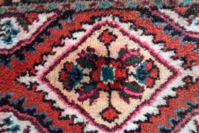 vintage middle eastern hamadan mat 1970s 5 1