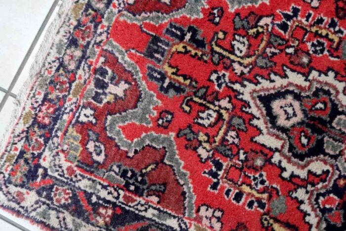 vintage middle eastern hamadan mat 1970s 5