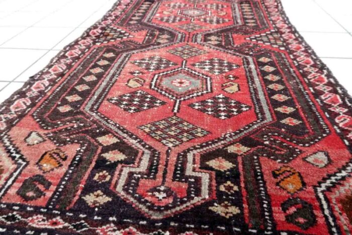 vintage middle eastern handmade hamadan rug 1950s 10