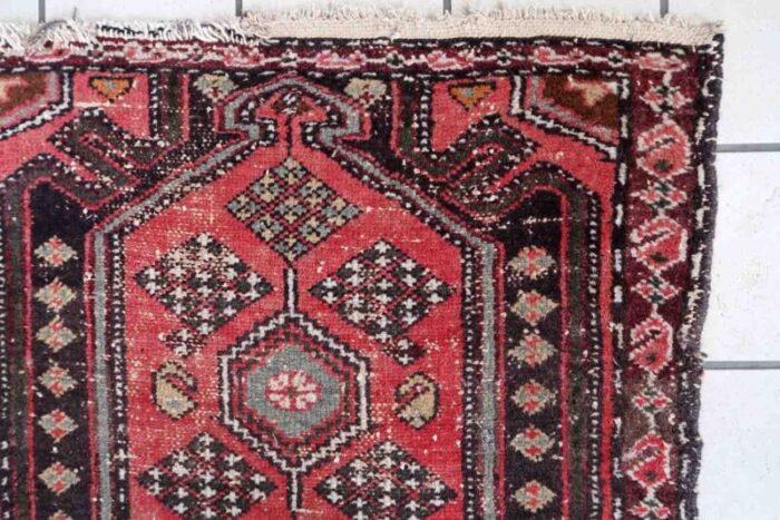 vintage middle eastern handmade hamadan rug 1950s 2