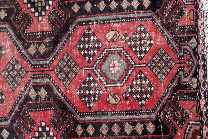 vintage middle eastern handmade hamadan rug 1950s 4