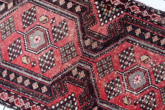 vintage middle eastern handmade hamadan rug 1950s 6