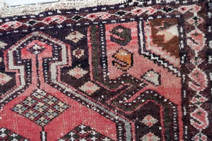 vintage middle eastern handmade hamadan rug 1950s 8