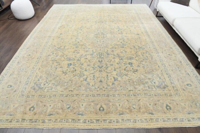 vintage middle eastern tabriz medallion rug 10