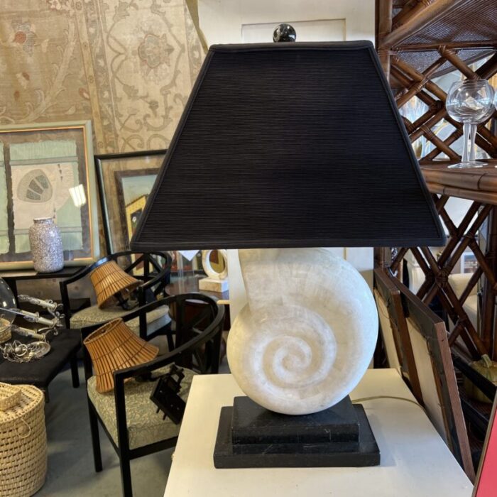 vintage nautilus shell table lamp 0724