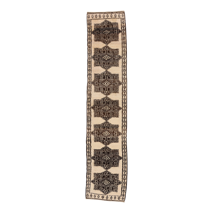 vintage neutral kurdish rug runner 0300 x 1306 8157