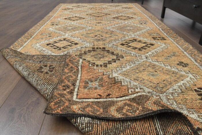 vintage oushak wool runner rug 1960s 2