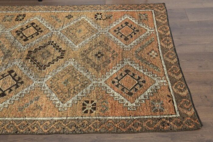 vintage oushak wool runner rug 1960s 7