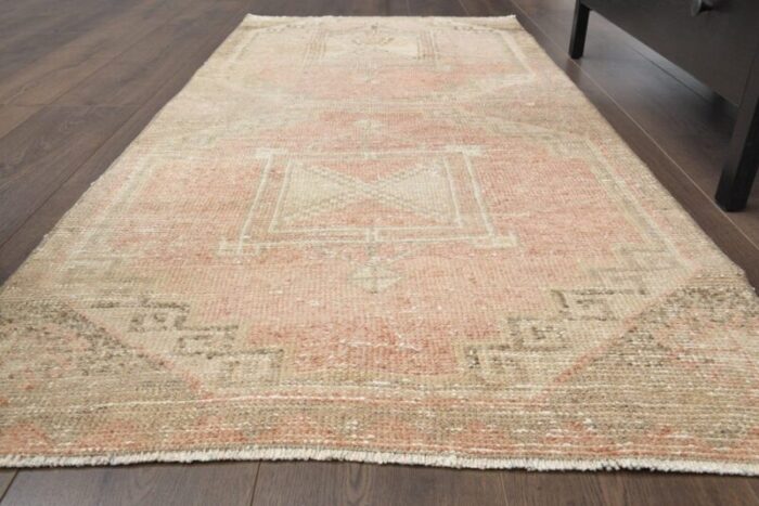 vintage oushak wool runner rug anatolia 1960s 3