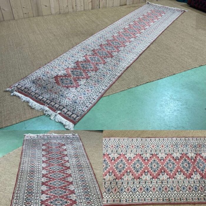 vintage pakistani wool and silk rug 2