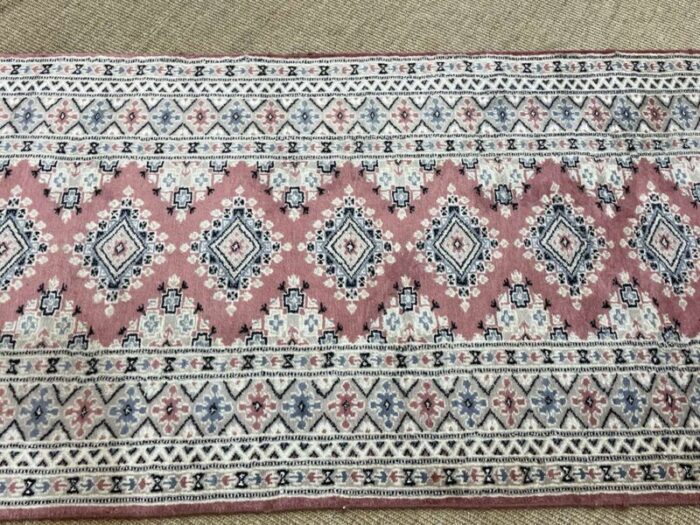 vintage pakistani wool and silk rug 4