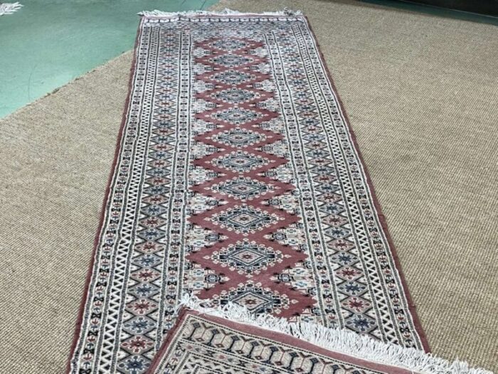 vintage pakistani wool and silk rug 5