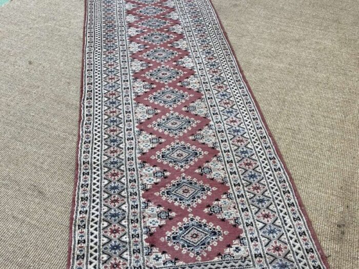 vintage pakistani wool and silk rug 7