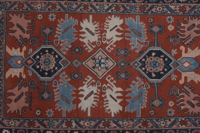 vintage pale caucasian rug 6