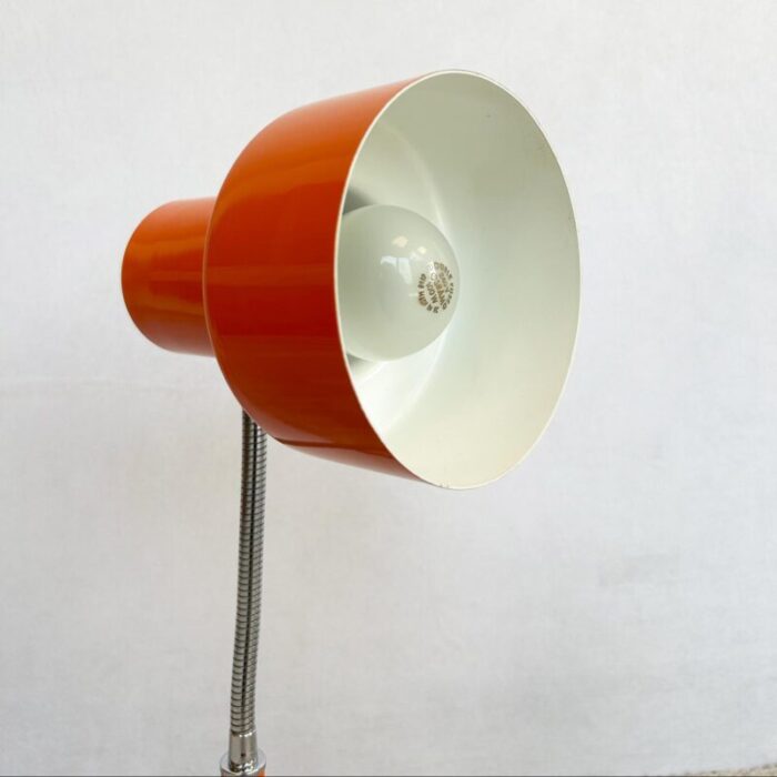 vintage pifco model 986 orange gooseneck desk lamp 1970s 8510