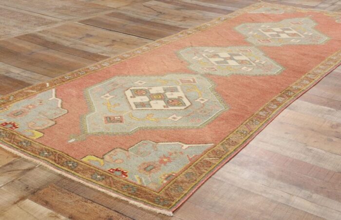 vintage red turkish oushak rug runner 0305 x 0906 0688