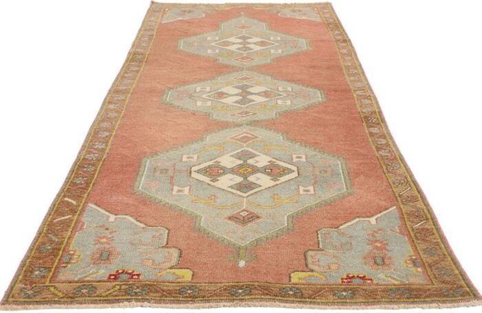 vintage red turkish oushak rug runner 0305 x 0906 2369