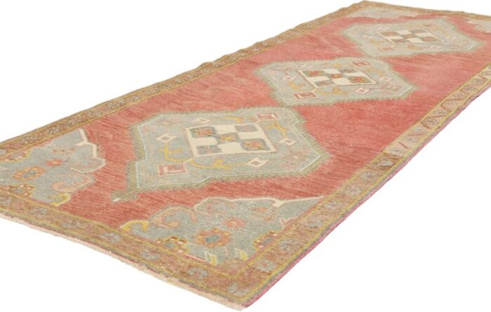 vintage red turkish oushak rug runner 0305 x 0907 3863