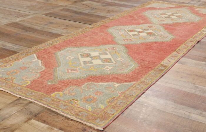 vintage red turkish oushak rug runner 0305 x 0907 7955