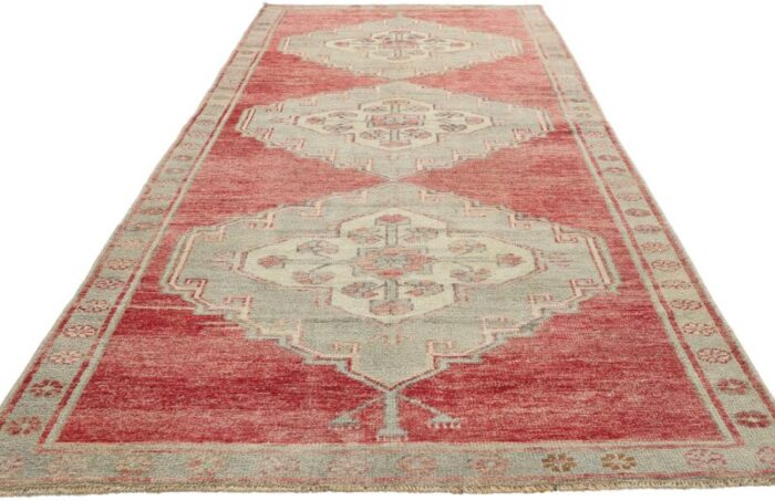 vintage red turkish oushak rug runner 0308 x 1002 6412