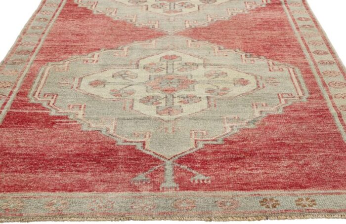 vintage red turkish oushak rug runner 0308 x 1002 7013