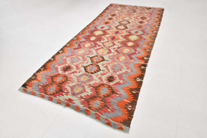 vintage rustic geometric kilim rug 1966 7