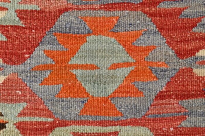 vintage rustic geometric kilim rug 1966 9