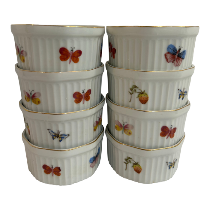 vintage sadek fruit ramekins or individual souffle dishes a set of 8 0627