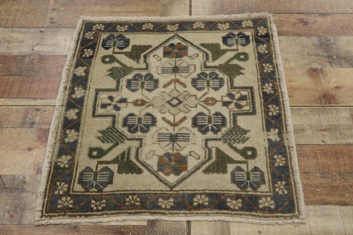 vintage square turkish oushak rug 0202 x 0202 0437