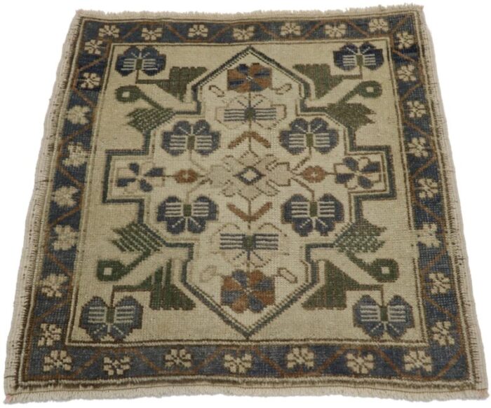 vintage square turkish oushak rug 0202 x 0202 2905