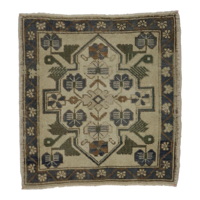 vintage square turkish oushak rug 0202 x 0202 4484