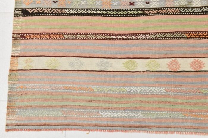 vintage striped kilim rug 10