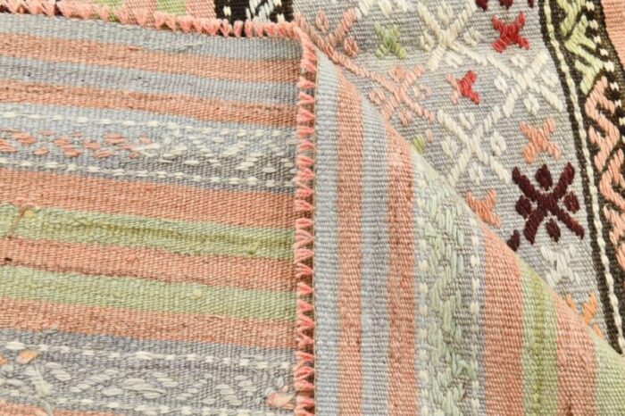 vintage striped kilim rug 15