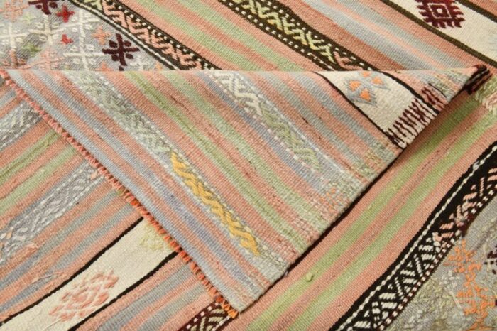 vintage striped kilim rug 16