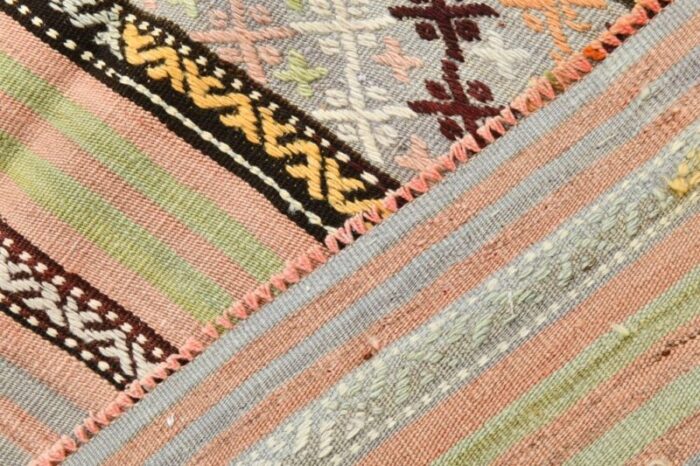 vintage striped kilim rug 17