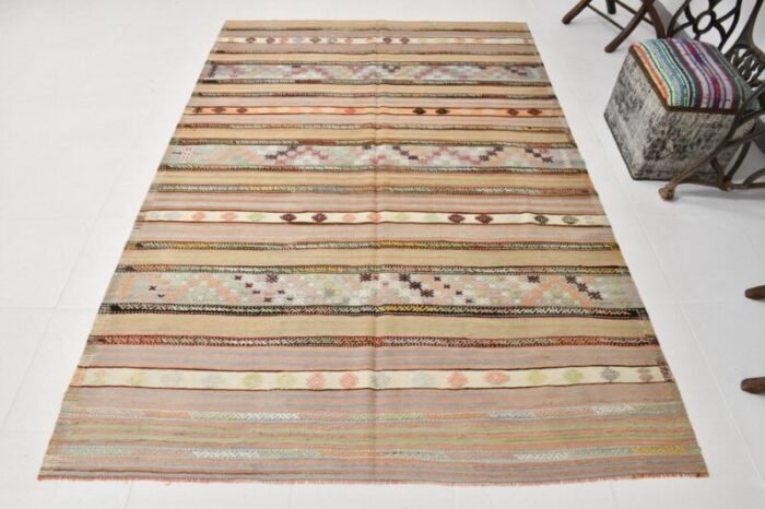 vintage striped kilim rug 2