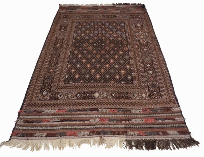 vintage tribal nomadic belotsch sumakh kilim rug afghanistan 1940s 1