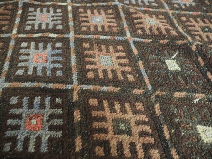 vintage tribal nomadic belotsch sumakh kilim rug afghanistan 1940s 11