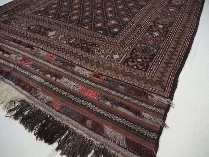 vintage tribal nomadic belotsch sumakh kilim rug afghanistan 1940s 7