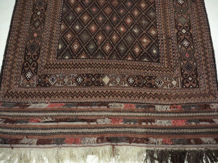 vintage tribal nomadic belotsch sumakh kilim rug afghanistan 1940s 8