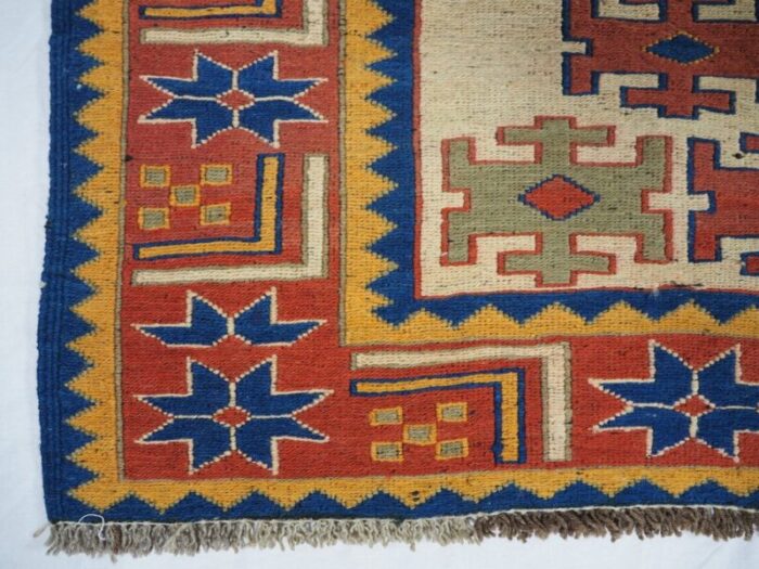 vintage tribal nomadic caucasian soumak sumakh kilim rug 1950s 10