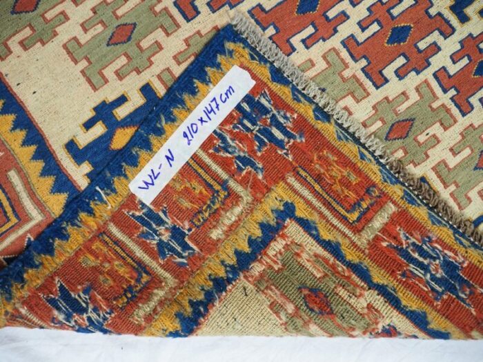 vintage tribal nomadic caucasian soumak sumakh kilim rug 1950s 11