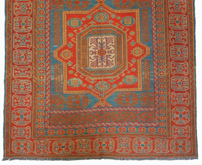 vintage tribal nomadic caucasian sumakh kilim rug 1950s 5