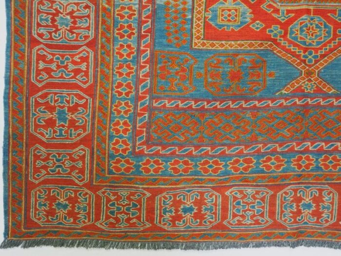 vintage tribal nomadic caucasian sumakh kilim rug 1950s 8