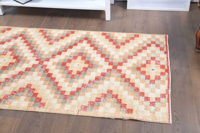 vintage turkish beige runner rug 4 1