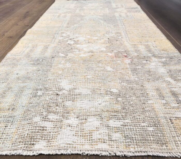 vintage turkish beige runner rug 6