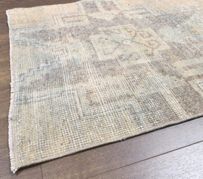 vintage turkish beige runner rug 7