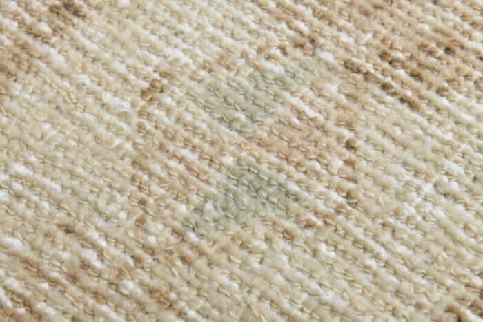 vintage turkish beige wool runner 1960s 9